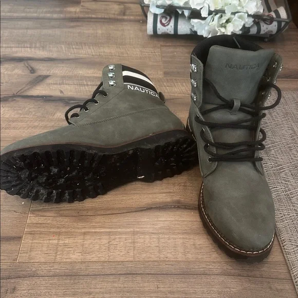 Nautica Olive Lace-Up Boots - Picture 7 of 8